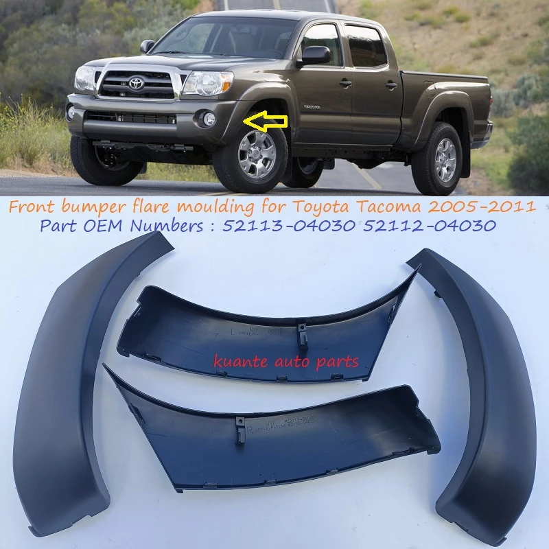 Tacoma 2005 front bumper flare moulding