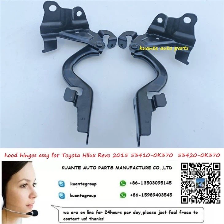 Bilhuv gångjärn assy för Toyota Hilux Revo 2015 53410-0K370 53420-0K370